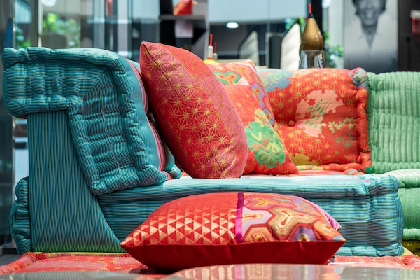 Maximalist design with bright, saturated colors and fun patterns